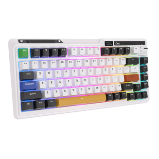 Bezprzewodowa klawiatura mechaniczna Royal Kludge KZZI K75 pro RGB, Moment Switch (czarno-biała) (QWERTY) - 4