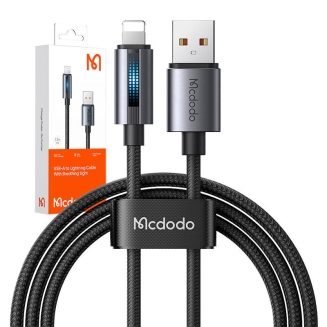 Kabel Mcdodo CA-5660 USB-A do Lightning z pulsującym światłem 1,2m (czarny) - 5