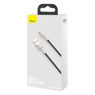 Kabel USB do Lightning Baseus Cafule, 2.4A, 1m (czarny) - 6