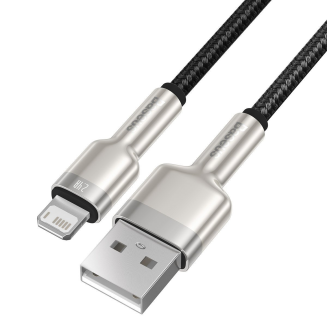 Kabel USB do Lightning Baseus Cafule, 2.4A, 1m (czarny) - 10