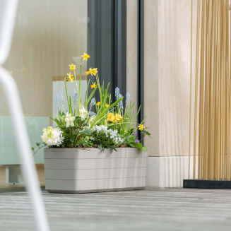 Donica samo-nawadniająca prostokątna Urbalive Berberis jasnoszary 60x20 cm - 5