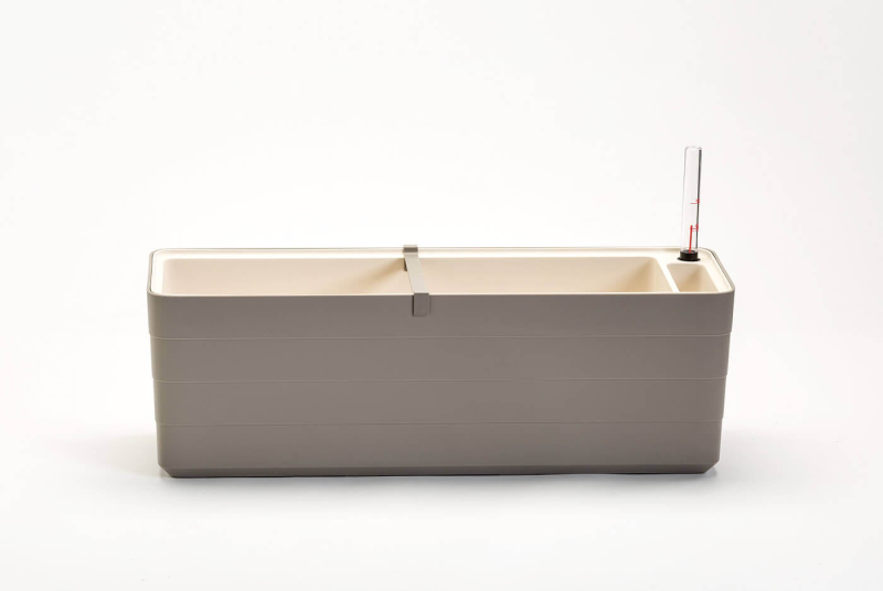 PLASTIA BERBERIS Donica samonawadniająca prostokątna 60x20 cm jasnoszary