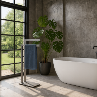  Zack Linea Graphite Towel Rack - 3