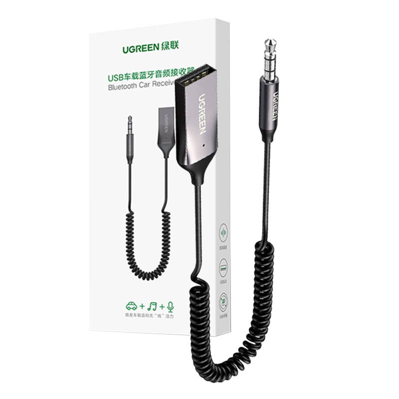  UGREEN 70601B Bluetooth Car Receiver (Gray)