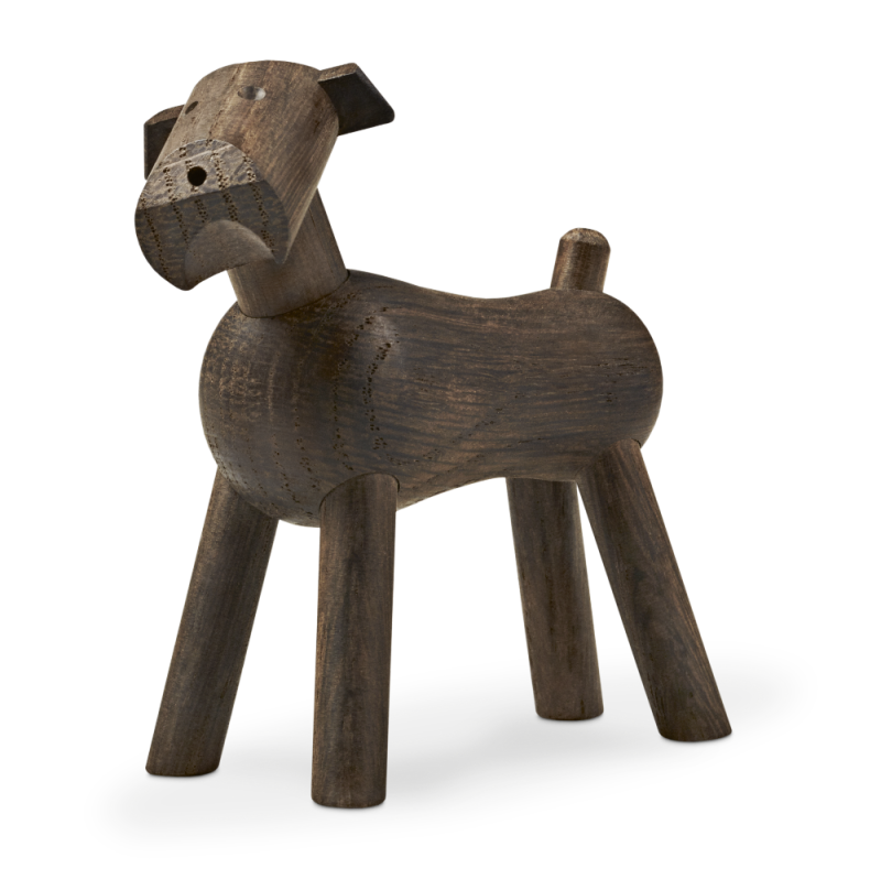 Figurka drewniana Kay Bojesen Dog Tim smoked oak