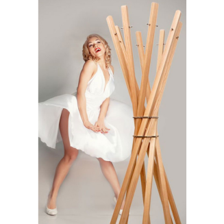  Keilbach Marilyn oak standing clothes rack - 5