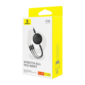Kabel USB 3w1 Baseus Free2Draw USB do micro USB+Lightning+USB-C, 3.5A, 1.1m (czarny) - 7
