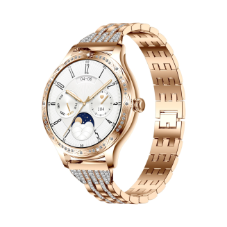 Smartwatch Damski VELTORI VT350-1 Bransoleta Różowe Złoto - 2