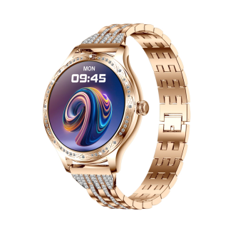 Smartwatch Damski VELTORI VT350-1 Bransoleta Różowe Złoto - 4