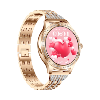 Smartwatch Damski VELTORI VT350-1 Bransoleta Różowe Złoto - 6
