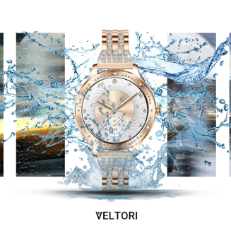 Smartwatch Damski VELTORI VT350-1 Bransoleta Różowe Złoto - 28