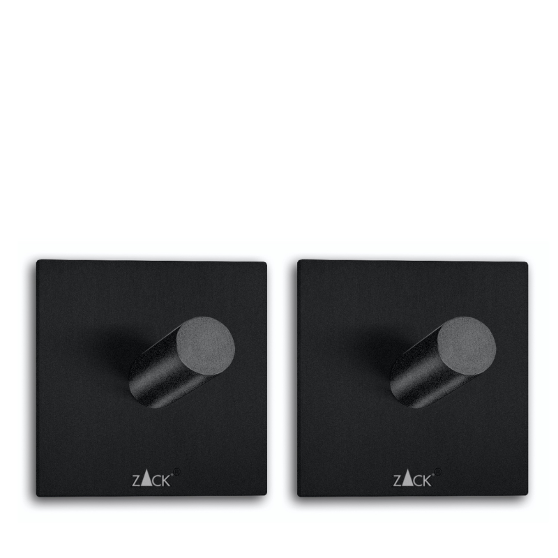 Set of 2 square towel racks Zack Peco matte black