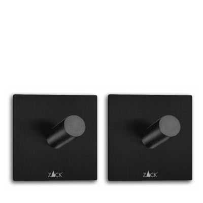 Set of 2 square towel racks Zack Peco matte black