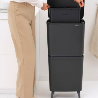 Kosz Brabantia SortUp Recycle Bin Hi 20+25l Dark Grey - 4