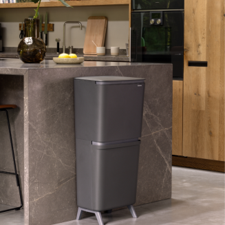 Kosz Brabantia SortUp Recycle Bin Hi 20+25l Dark Grey - 10