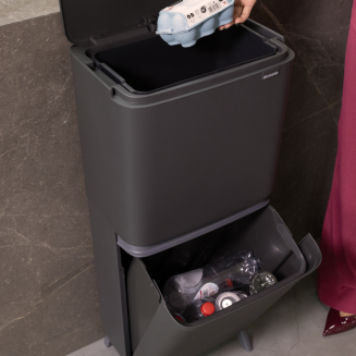 Kosz Brabantia SortUp Recycle Bin Hi 20+25l Dark Grey - 7