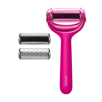 Roller do mezoterapii igłowej twarzy i ciała 8w1 Geske z Aplikacja (magenta) - 7