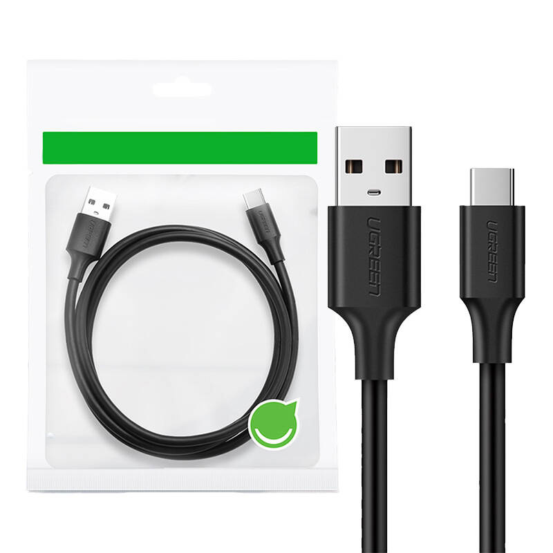  UGREEN US184 USB-A-USB-C Cable 1m (Black)