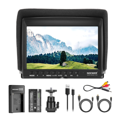 Zestaw monitor polowy + ładowarka USB + bateria NEEWER F100