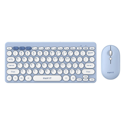 Bezprzewodowy zestaw gamingowy 2w1 Havit KB279GCM klawiatura + mysz (niebieski) (QWERTY)