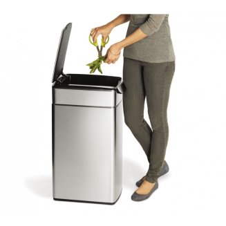  Simplehuman Touch-Bar Slim basket, steel FPP, 40l - 4