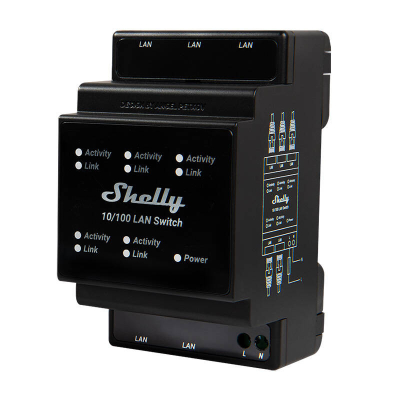 Switch ETHERNET SHELLY LAN Switch 5-portowy