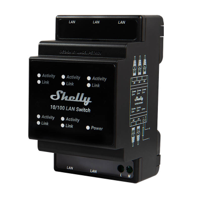 Switch ETHERNET SHELLY LAN Switch 5-portowy
