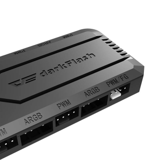 Kontroler wentylatorów DARKFLASH RC2 ARGB/PWM (czarny) - 5