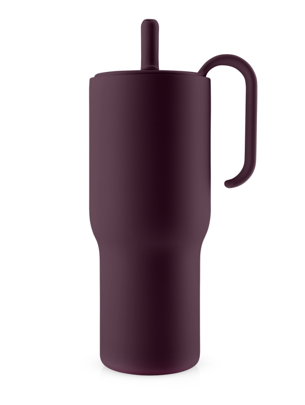 Kubek termiczny ze słomką Eva Solo Sip'n'Go 900 ml Fig Purple | CENA SPECJALNA
