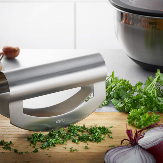 Nóż do ziół i zieleniny Gefu Viavo z akacjową deską - 2