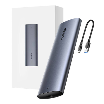 Obudowa dysku UGREEN CM400 M.2 B-key NGFF SATA (szara)