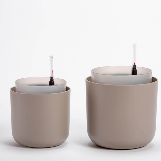 PLASTIA TOLITA Donica samonawadniająca okrągła 19 cm jasnoszary - 3