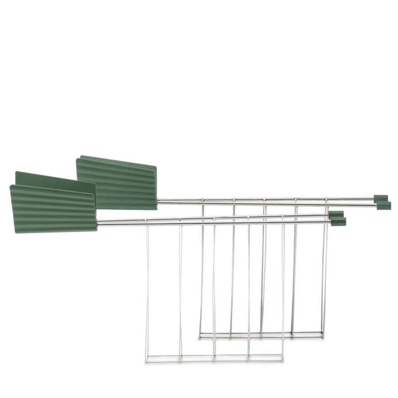 Set of 2 Alessi Plisse toaster frames, green