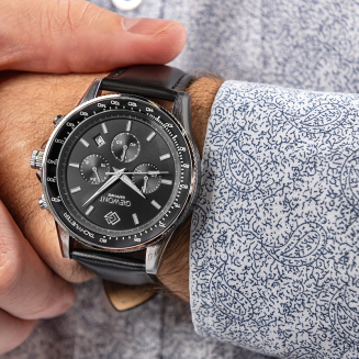 Zegarek Męski Giewont Chronograph Sapphire Czarny GW3520-A4 - 4