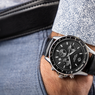 Zegarek Męski Giewont Chronograph Sapphire Czarny GW3520-A4 - 3