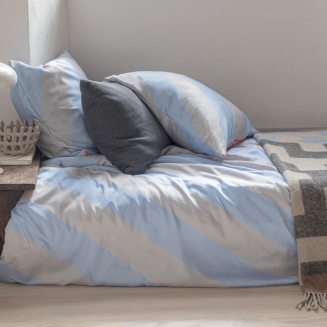 Pościel Mette Ditmer DIAGONAL Light Blue & Sand 140×220 cm - 3