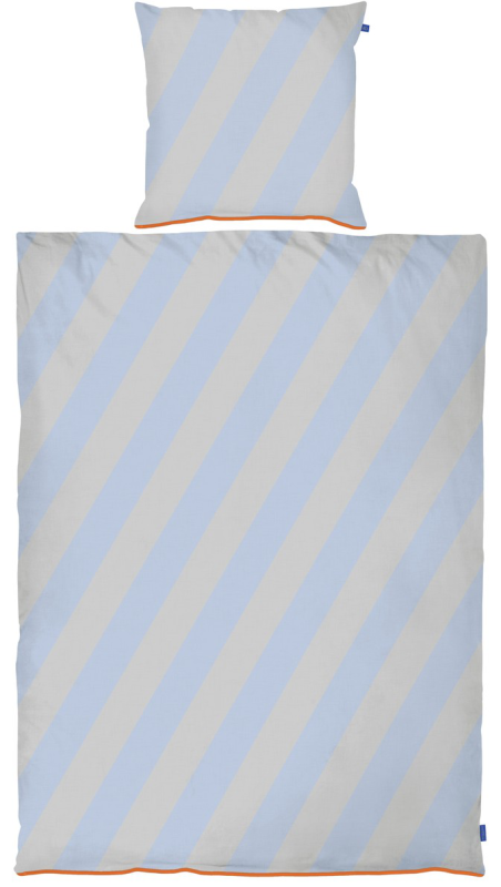 Pościel Mette Ditmer DIAGONAL Light Blue & Sand 140×220 cm