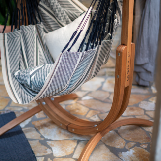 Fotel hamakowy La Siesta Udine Organic Zebra ze stojakiem - 5