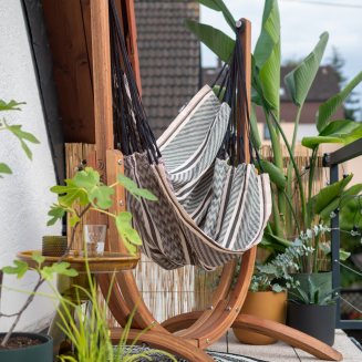 Fotel hamakowy ze stojakiem La Siesta Udine Organic Zebra Comfort - 13