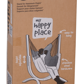 Fotel hamakowy La Siesta Udine Organic Zebra ze stojakiem - 3