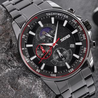 Zegarek Męski Skmei 9250BKBK + BOX - 6