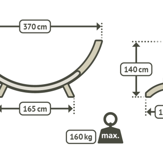 Stojak na hamak podwójny La Siesta Elipso Nature - 8