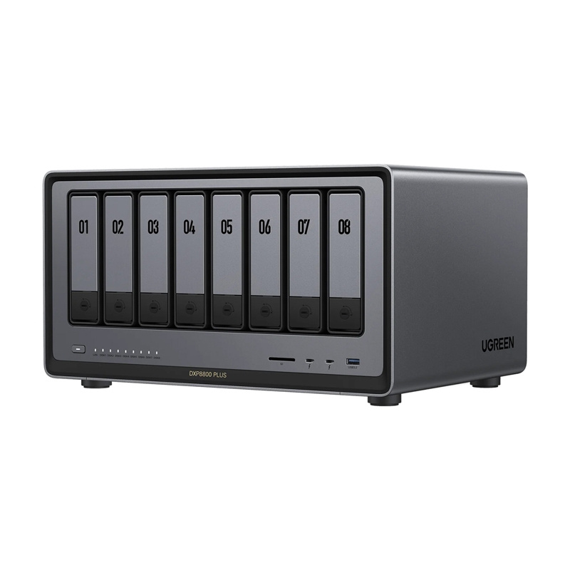  Ugreen DXP8800 Plus NAS File Server, 8-Disk, Intel i5-1235U, 8GB DDR5, 2x 10GbE, 8K HDMI, SD 4.0