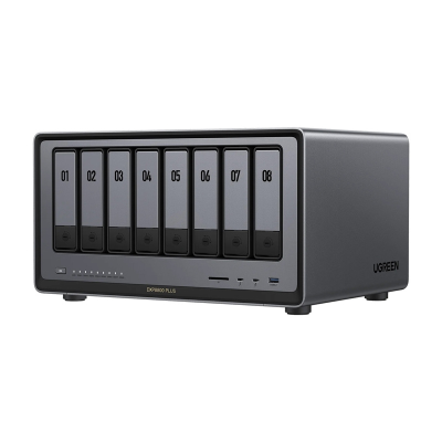 Serwer plików NAS Ugreen DXP8800 Plus, 8-dyskowy, Intel i5-1235U, 8GB DDR5, 2x 10GbE, 8K HDMI, SD 4.0