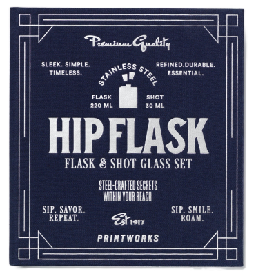 Piersiówka w opakowaniu prezentowym | PRINTWORKS