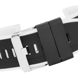 Pasek silikonowy CZARNO-BIAŁY U22-20-1 - 2