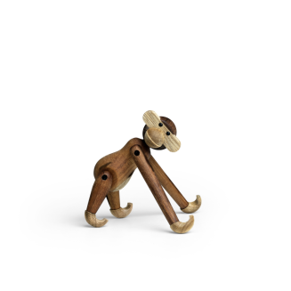 Figurka drewniana Kay Bojesen Małpka teak i dąb mini - 4