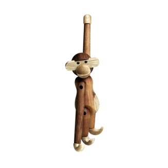 Figurka drewniana Kay Bojesen Małpka teak i dąb mini - 5