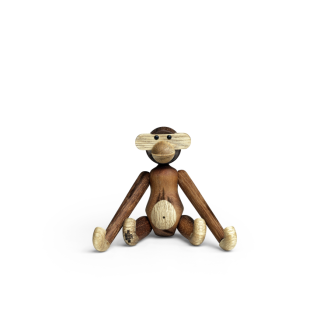 Figurka drewniana Kay Bojesen Małpka teak i dąb mini - 3