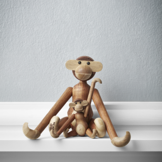 Figurka drewniana Kay Bojesen Małpka teak i dąb mini - 8
